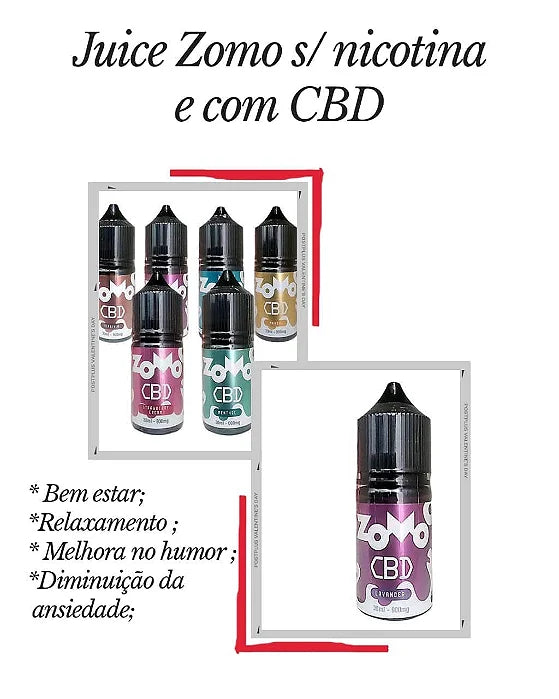 Juice Essência Vape CBD ZOMO - 900MG