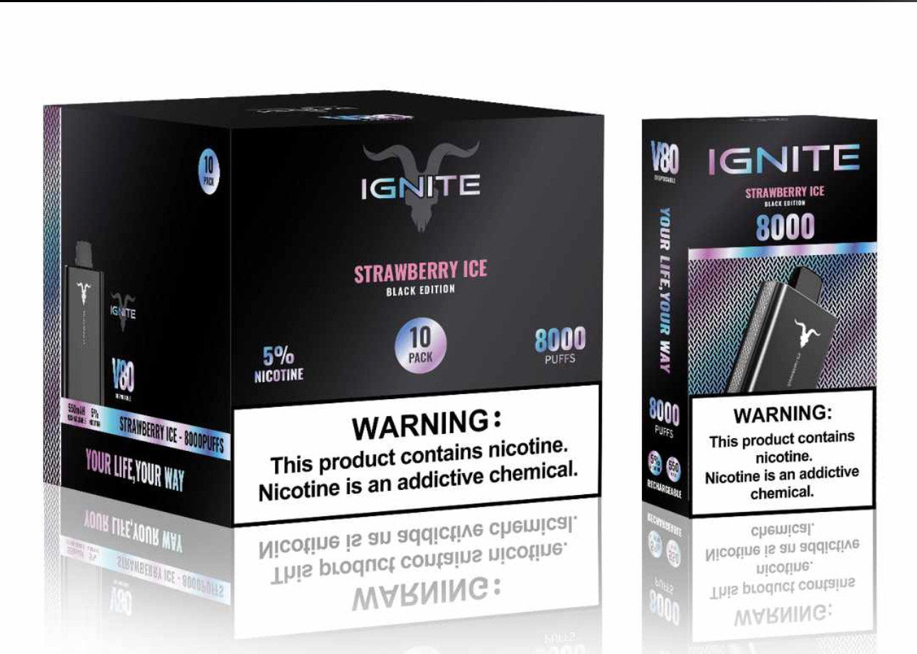 CAIXA COM 10 UNIDADES - IGNITE 8 MIL PUFFS! 🔥