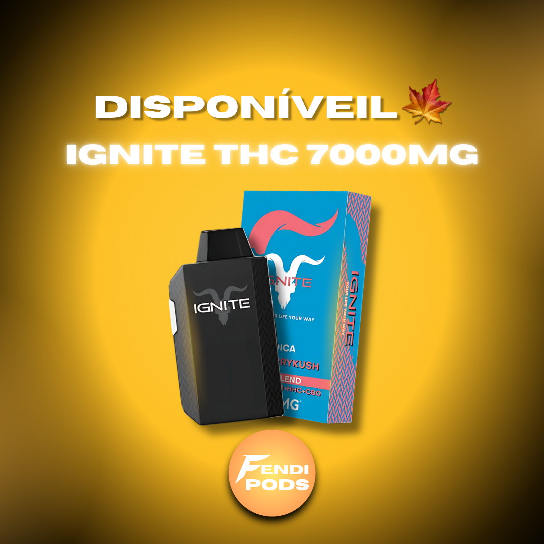 IGNITE 7000mg - Pod Descartável THC - SATIVA - INDICA - HYBRID