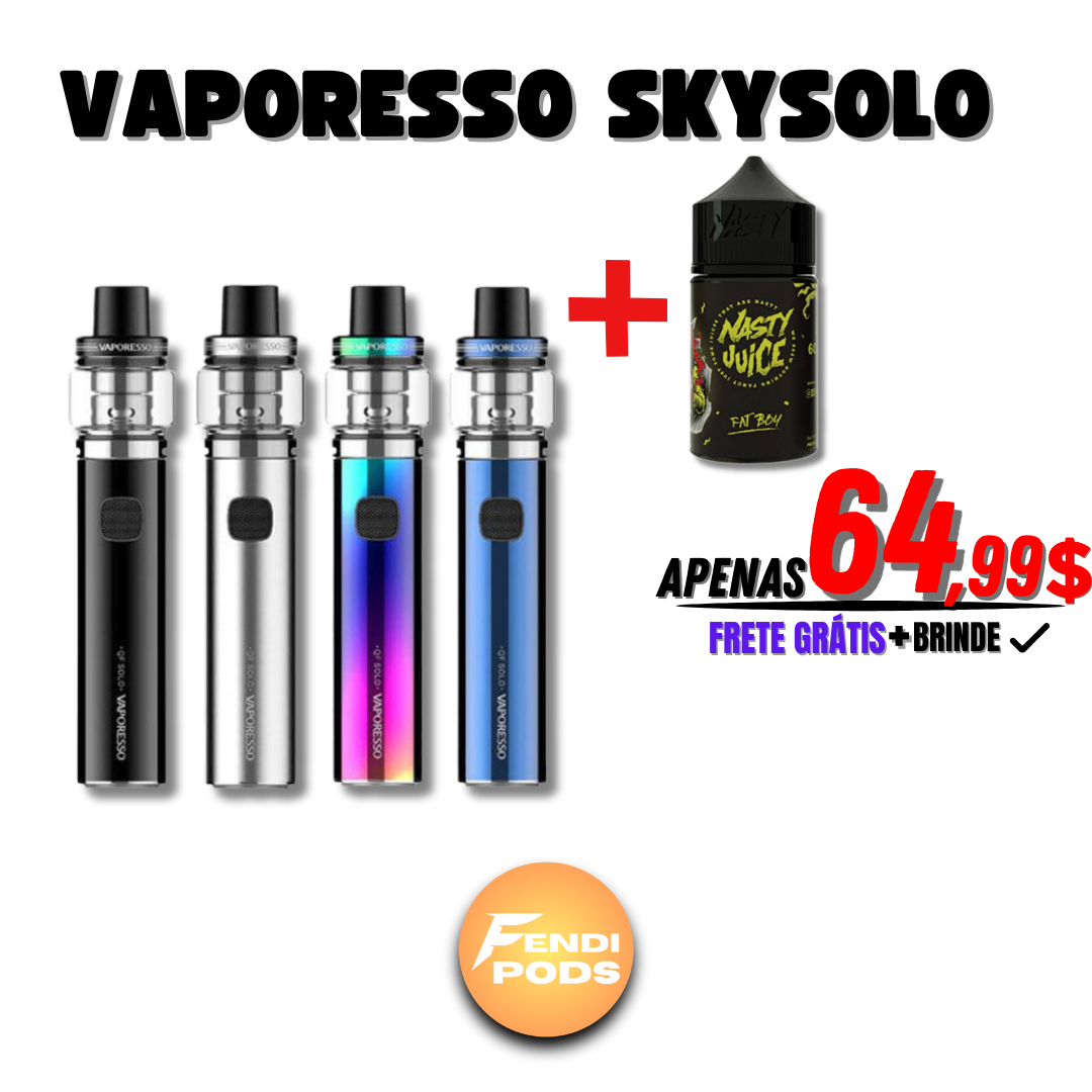 VAPORESSO SKYSOLO + ESSÊNCIA DE BRINDE