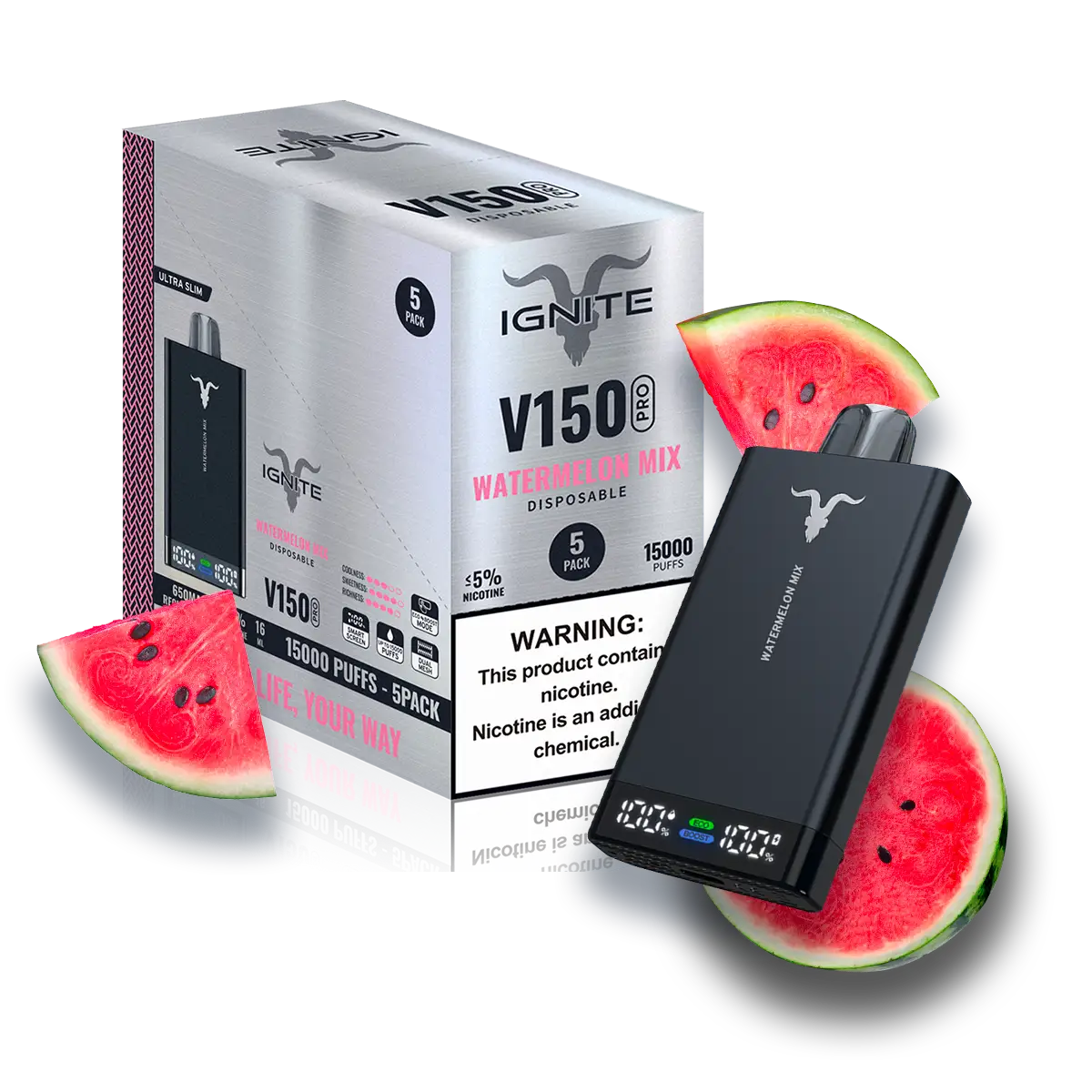 CAIXA COM 5 UNIDADES - IGNITE 15 MIL PUFFS! 🔥